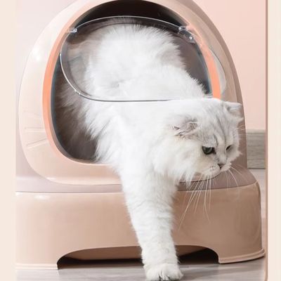 Автоматическая пластиковая коробка для кошачьих отходов для нескольких кошачьих друзей
