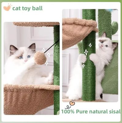 Мебель для кошек Дом для домашних животных Сисальская веревка Кошачье дерево для скалолазания и обучения