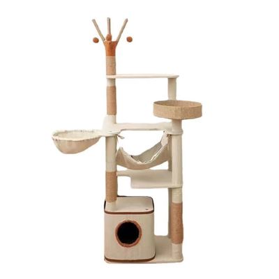 Настраиваемая простая сборка кошачье дерево с Sisal Scratcher и Activity Dens