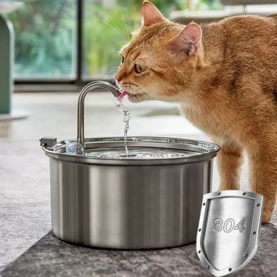 Автоматический фонтан с водой для домашних животных Деспансер для питья из нержавеющей стали для нескольких кошек и собак