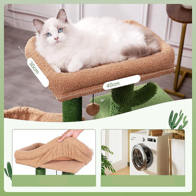 Устойчивый кактус кошачье дерево 30 дюймов высокой многоуровневой кошачьей башни для развлечений и кошачьи квартиры