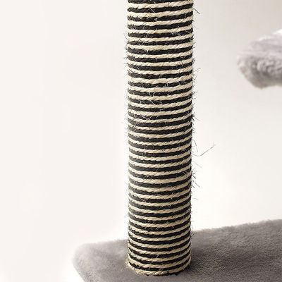 ODM Серое дерево Современная кошачья скалолазание рамка Deluxe Sisal Кошачий деревянный дом Scratcher
