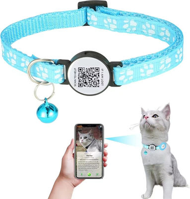 Персонализированные аксессуары для домашних животных Функция Custom Print Nylon Smart QR Code Pet Tag Collar