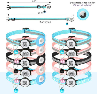 Персонализированные аксессуары для домашних животных Функция Custom Print Nylon Smart QR Code Pet Tag Collar