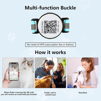 Персонализированные аксессуары для домашних животных Функция Custom Print Nylon Smart QR Code Pet Tag Collar