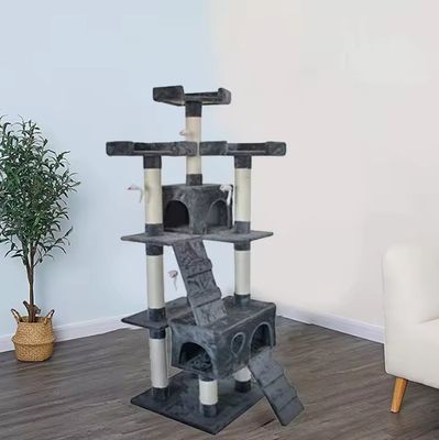 Забавная игра многоуровневая роскошная мебель для кошачьих деревьев с царапиновыми платформами