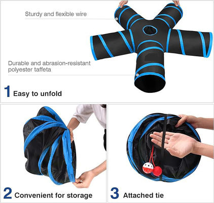 Безопасный и прочный 3 Way 4 Way 5 Way Cat Tunnel Toy с преимуществом мягкого экологически чистого