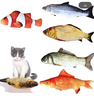 Catnip Plush Electric Moving Fish Cat Toy для устойчивого и интерактивного игрового времени