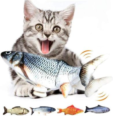 Catnip Plush Electric Moving Fish Cat Toy для устойчивого и интерактивного игрового времени