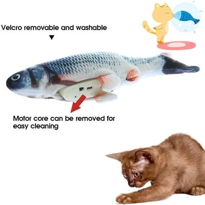 Catnip Plush Electric Moving Fish Cat Toy для устойчивого и интерактивного игрового времени