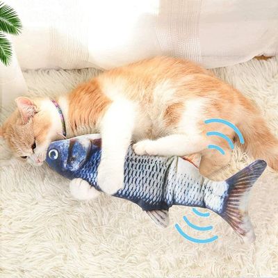 Catnip Plush Electric Moving Fish Cat Toy для устойчивого и интерактивного игрового времени
