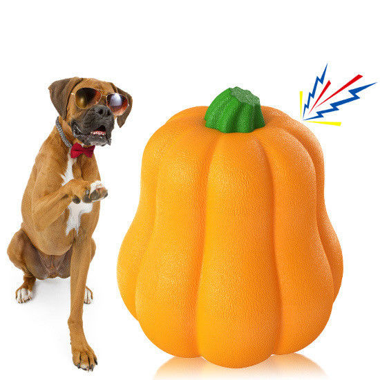 TPR Pumpkin Ball Shake makes Giggle Sound Интерактивная игрушка для собак для скота и обучения